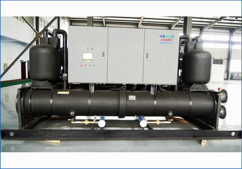 半封闭双螺杆满液式蒸发器地源热泵机组